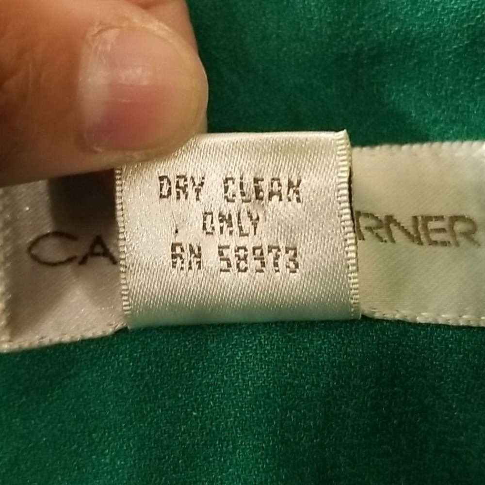Casual Corner Vintage 70s Skirt Suit Green Size 10 - Picture 13 of 16